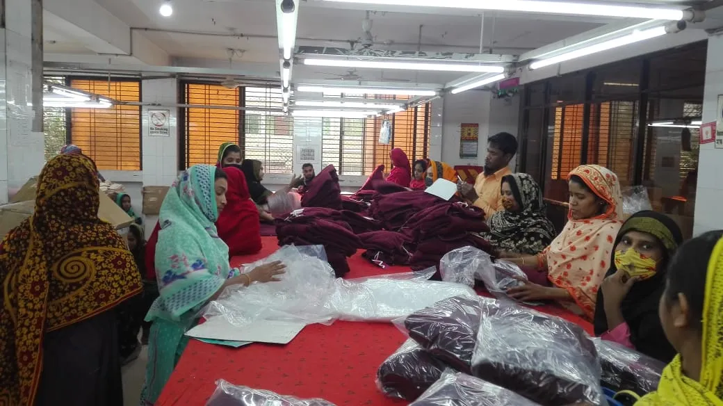 Finishing team working through a production batch