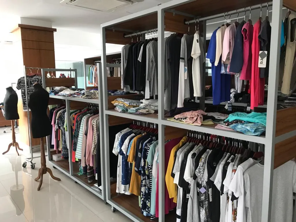 In-house garment collection on display