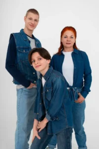mother-her-two-sons-wearing-denim-outfits-together_23-2150151107